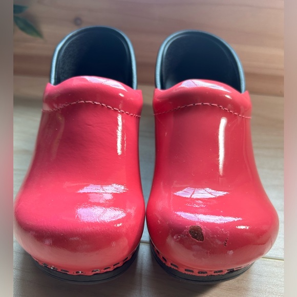 Dansko Hot Pink Leather Clogs - Picture 2 of 9